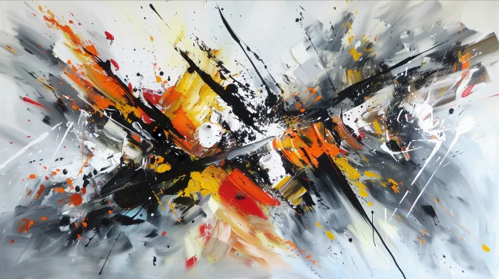 Dynamic Abstract Expressionist Canvas Art wall art print | PrintPosters.in